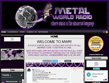 Tablet Screenshot of metalworldradio.com